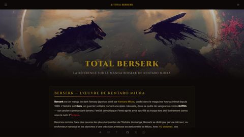 Aperçu du site Total Berserk