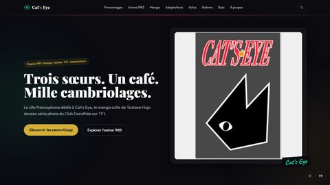 Aperçu du site Cat's Eye