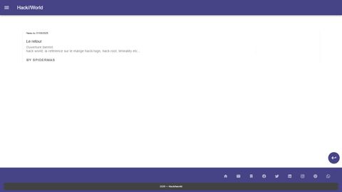 Aperçu du site Hack World
