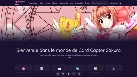 Aperçu du site Sakura Fan — Card Captor Sakura