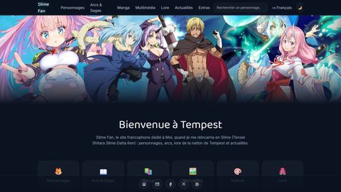 Aperçu du site Slime Fan