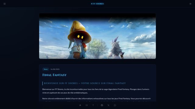 Aperçu du site FF Shores